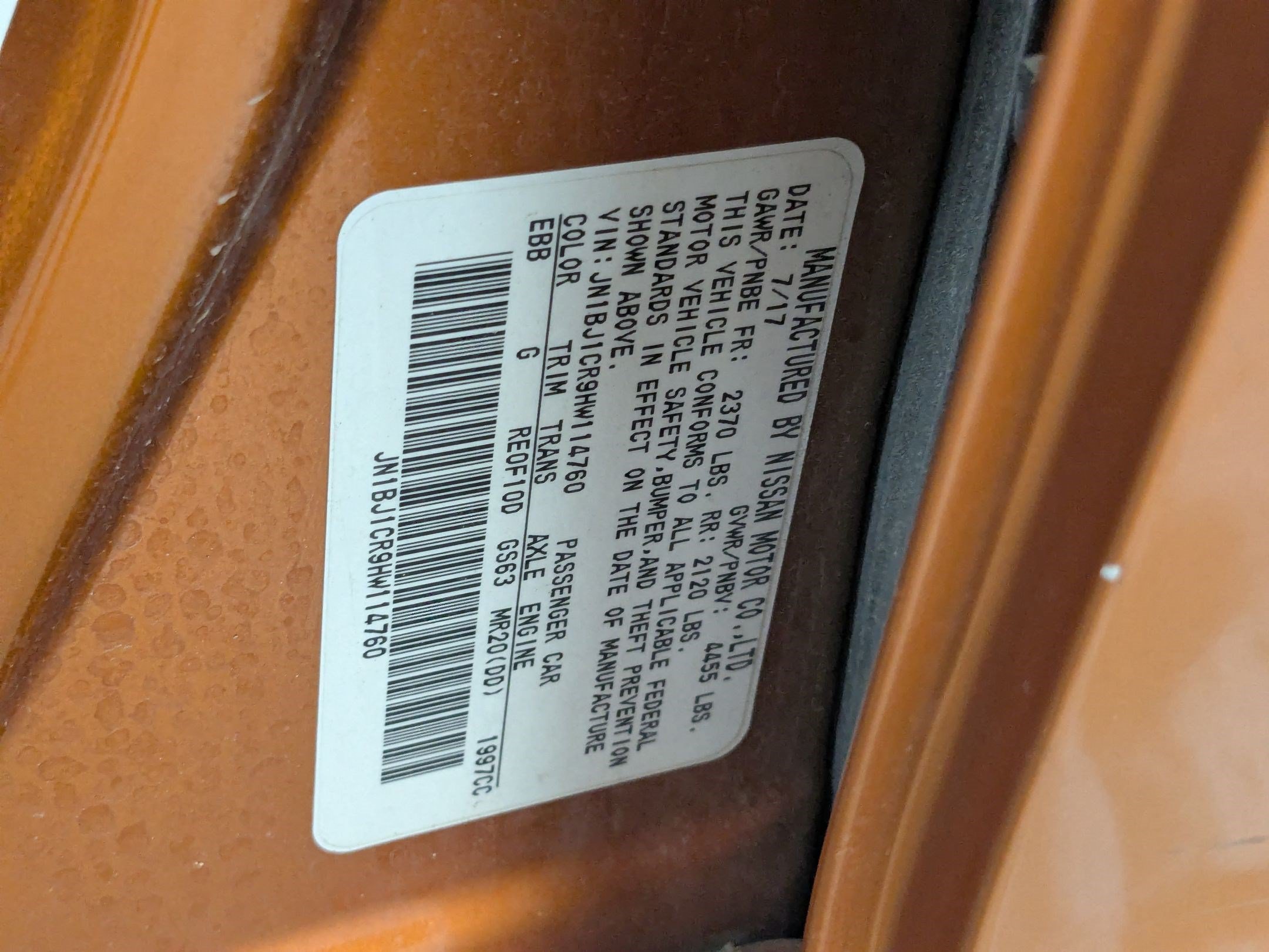 Used 2017 Monarch Orange Nissan SV image 24