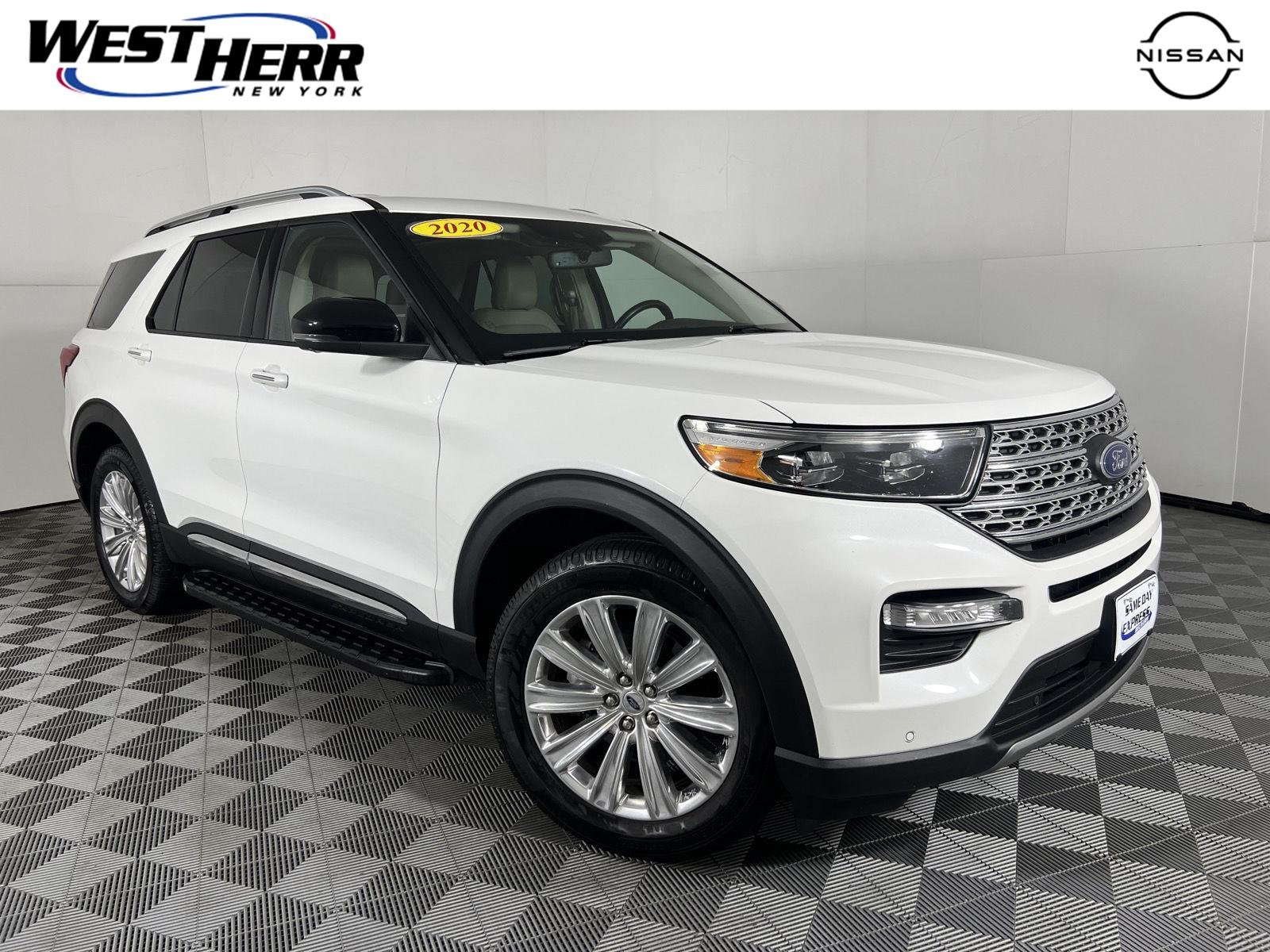 Used 2020 Star White Metallic Tri-Coat Ford Limited image 1