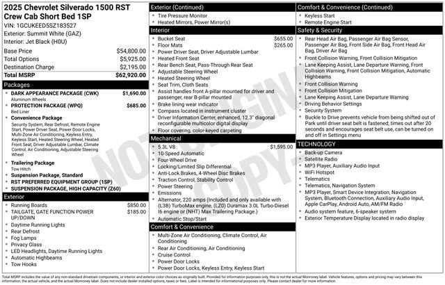 Used 2025 White Chevrolet RST image 22