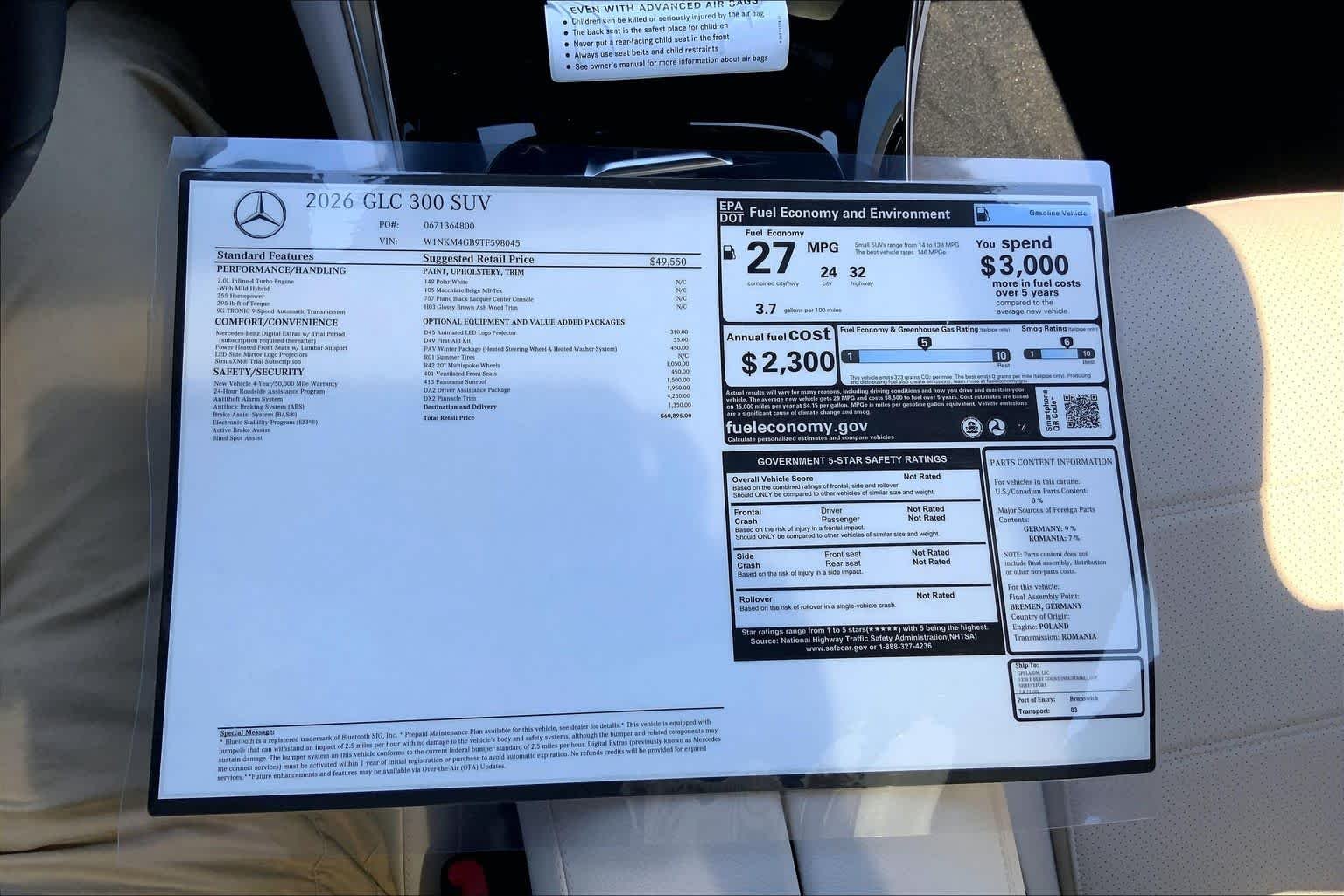 New 2026 Polar White Mercedes-Benz GLC 300 image 19