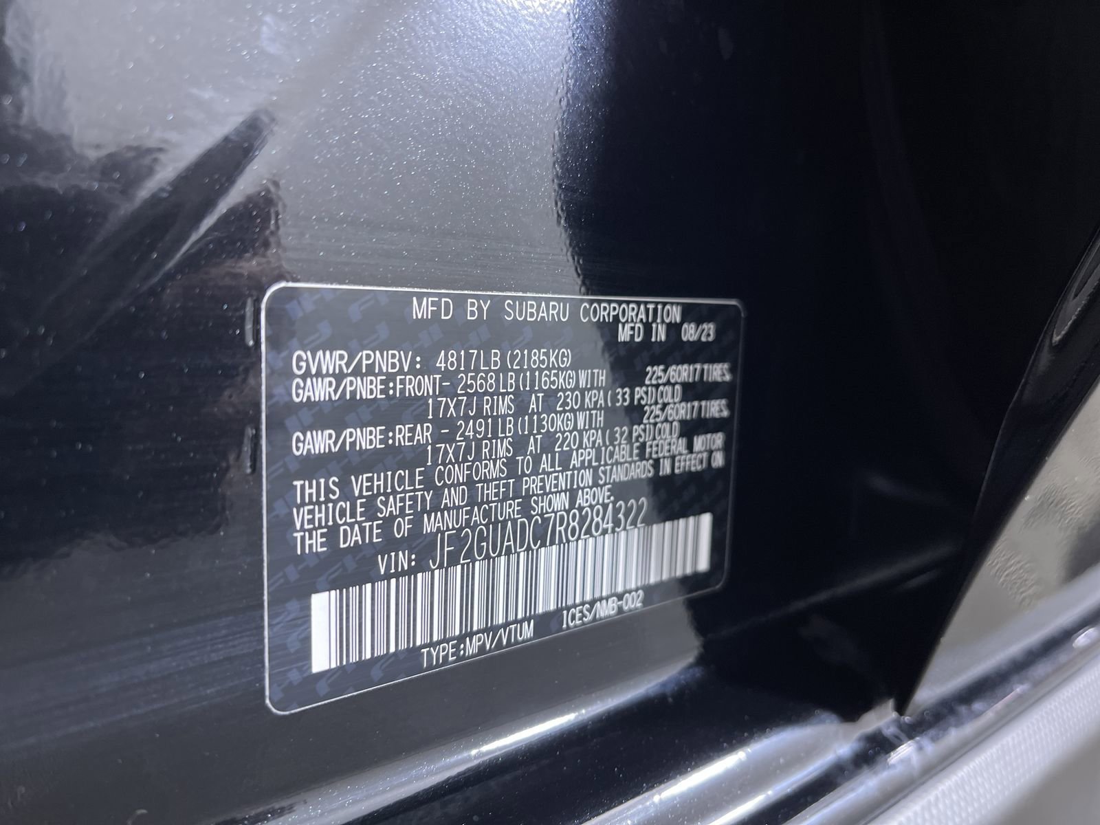 Used 2024 Crystal Black Silica Subaru Premium image 12