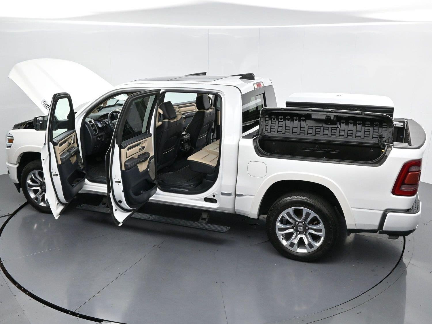 Used 2020 Ivory White Tri-Coat Pearlcoat Ram Limited image 51