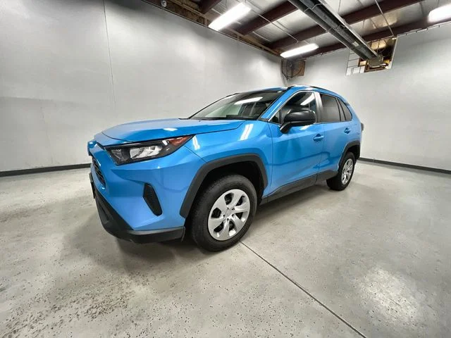 Certified Used 2021 Blue Toyota LE image 1