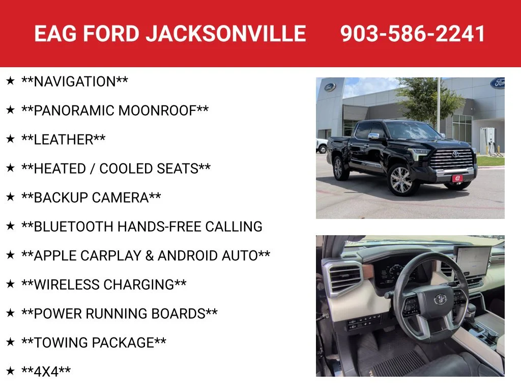 Used 2022 Midnight Black Metallic Toyota Capstone image 4