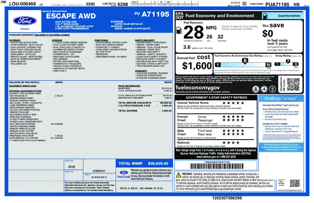 Used 2023 Blue Ford Active image 2