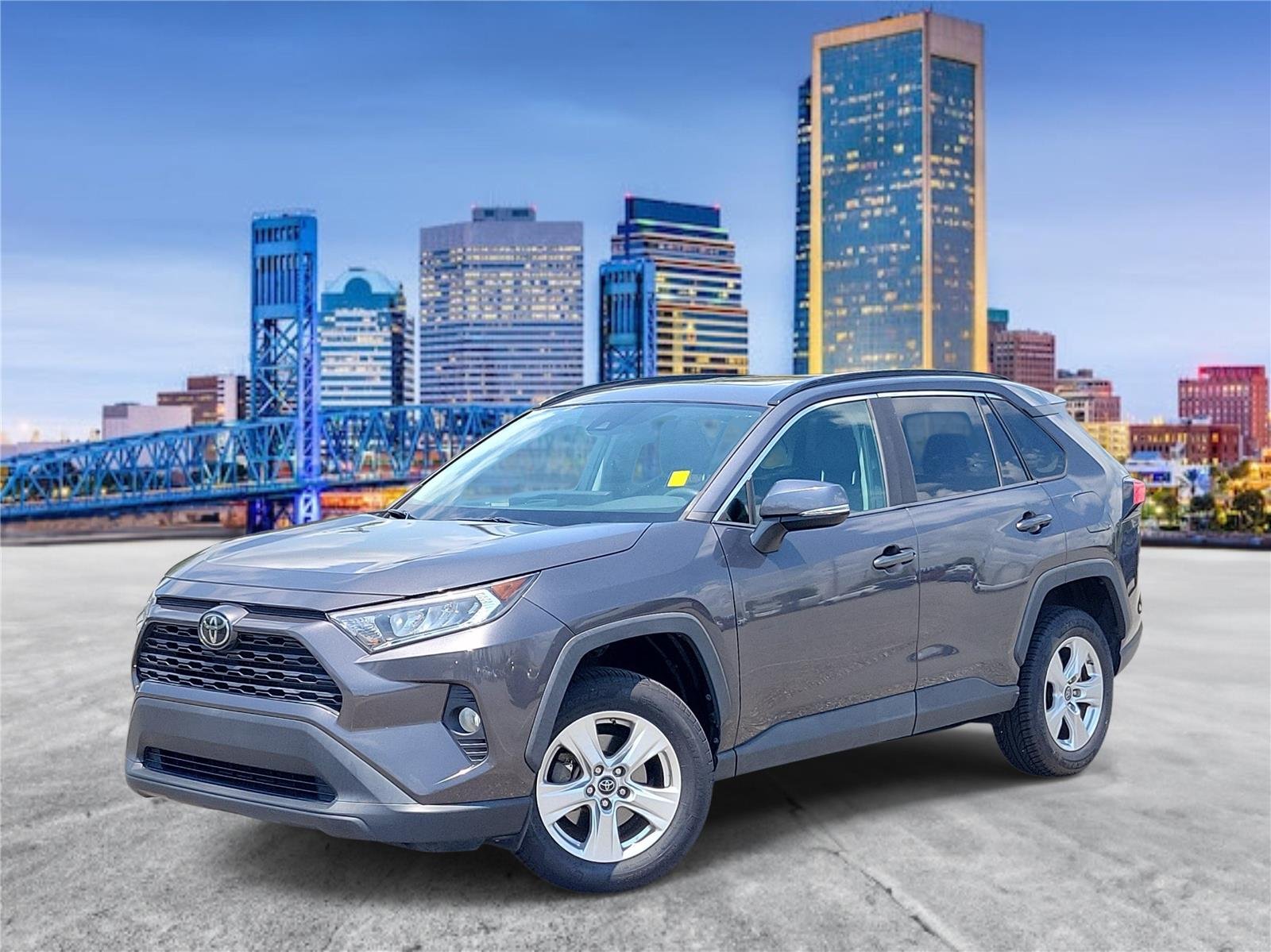 Used 2019 Magnetic Gray Metallic Toyota XLE image 1