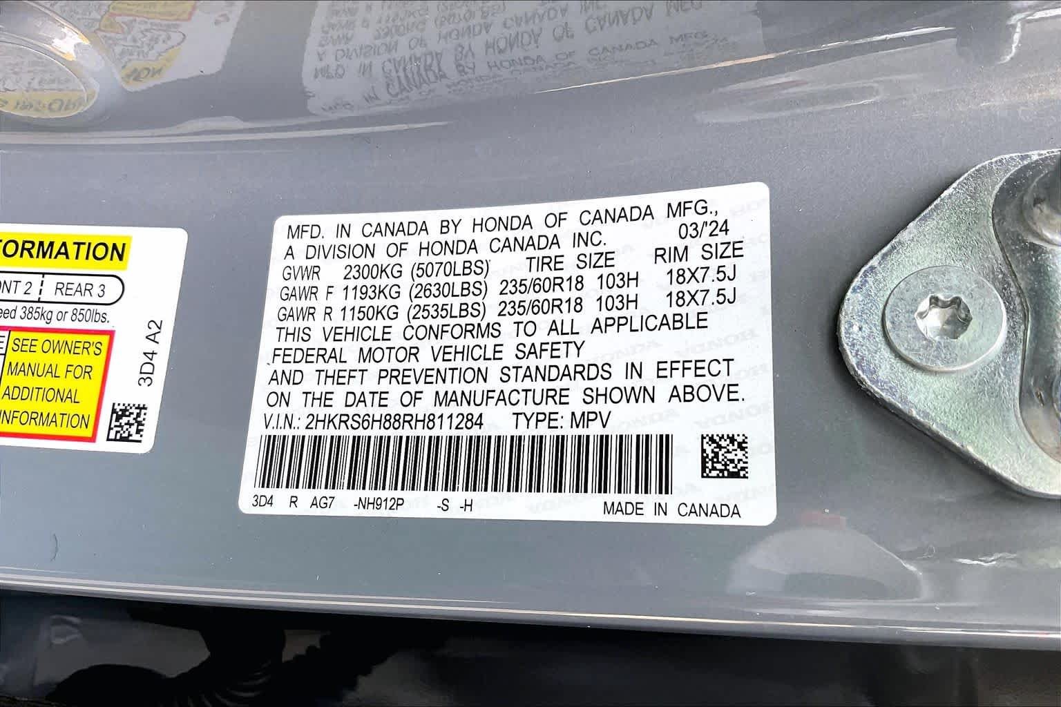 Used 2024 Urban Gray Pearl Honda Sport-L image 36