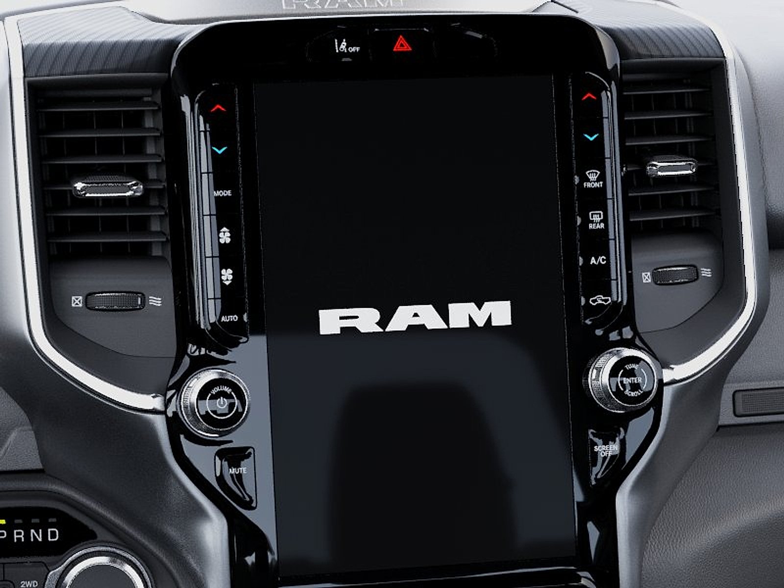 New 2026 Diamond Black Crystal Pearl-Coat Exterior Paint RAM Big Horn Quad Cab 4x2 6