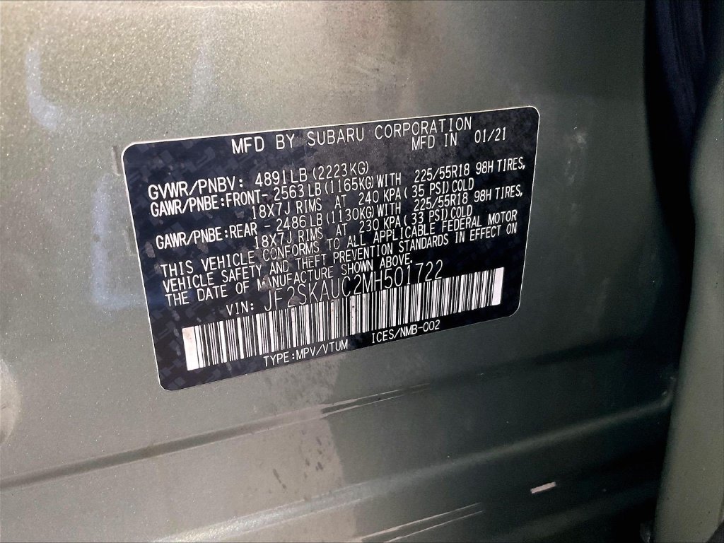 Used 2021 Green Subaru Limited image 37