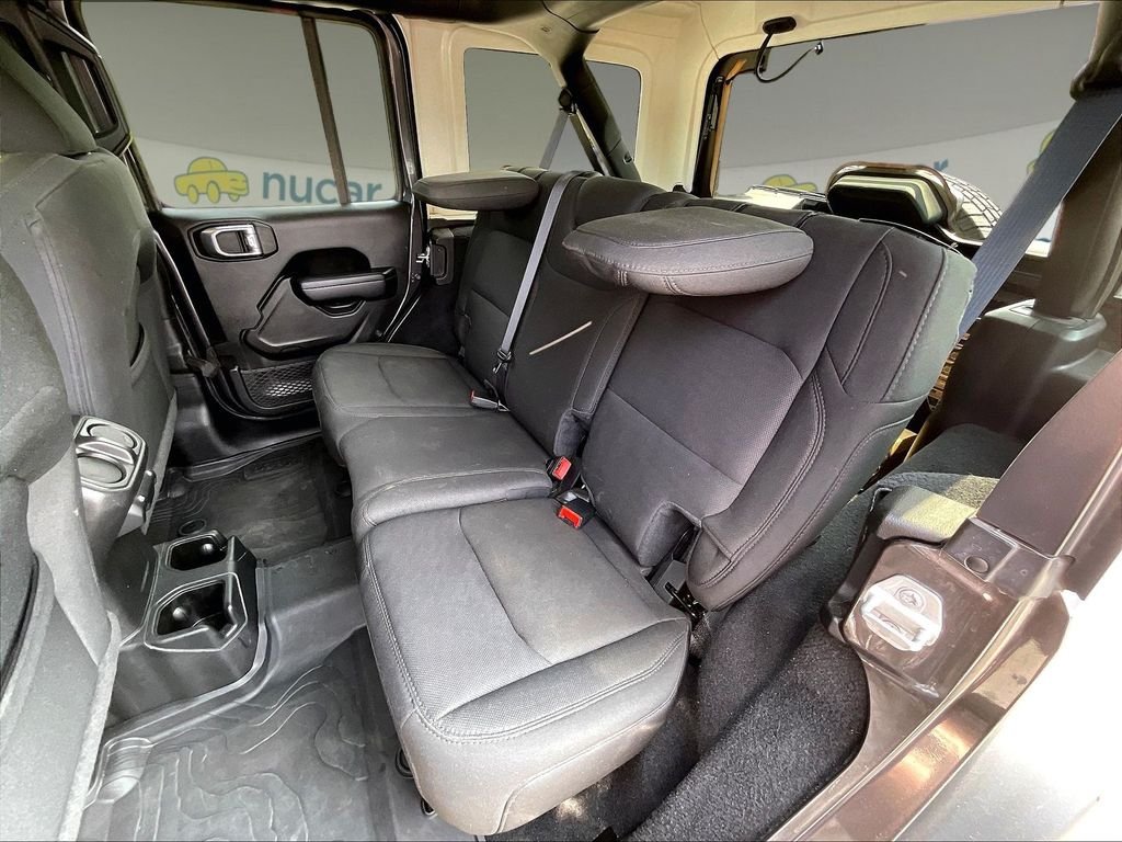 Used 2021 Granite Crystal Metallic Clearcoat Jeep Unlimited Sport S image 14