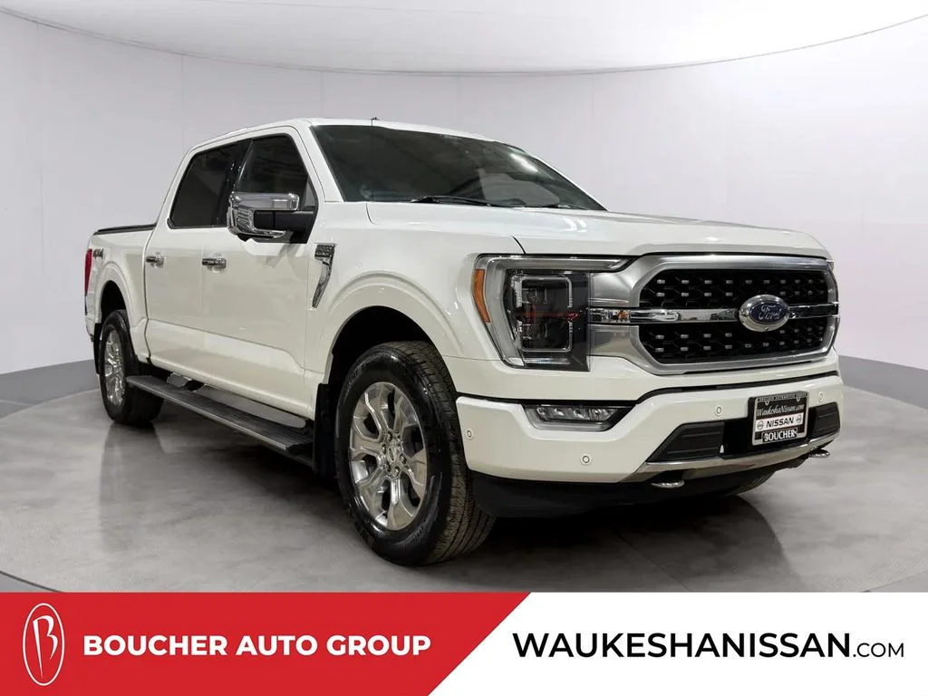 Used 2021 Star White Metallic Tri-Coat Ford Platinum image 1