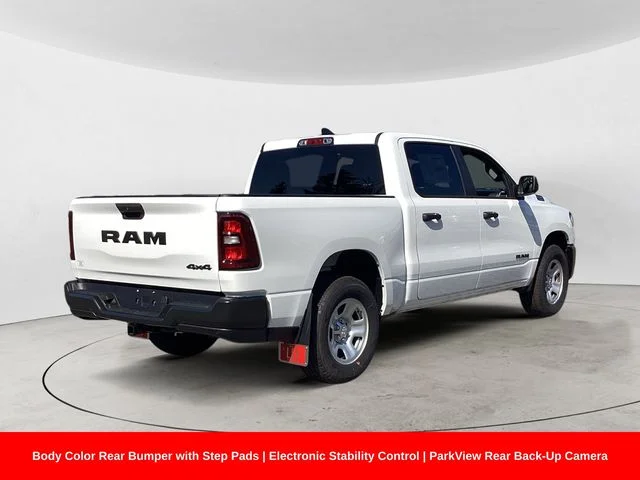 New 2026 Bright White Clearcoat Ram TRADESMAN CREW CAB 4X4 5