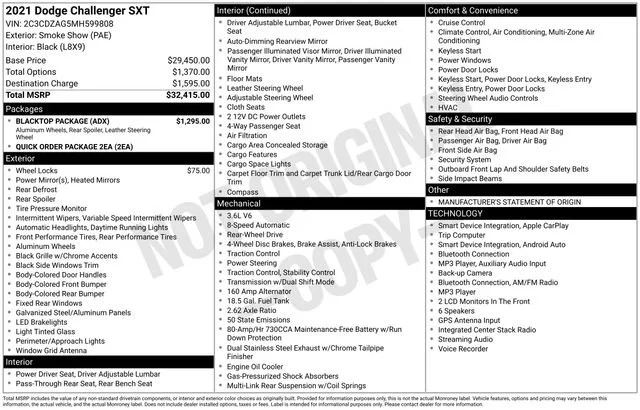Used 2021 Smoke Show Dodge SXT image 33