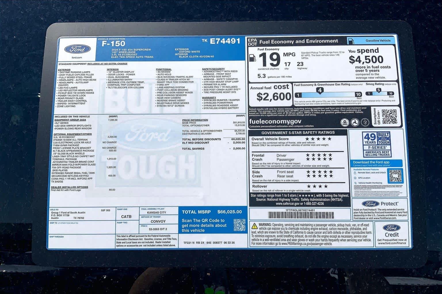 New 2026 Oxford White Ford XLT image 21