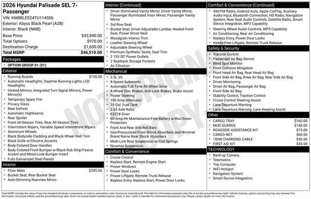 New 2026 Black Hyundai SEL image 5