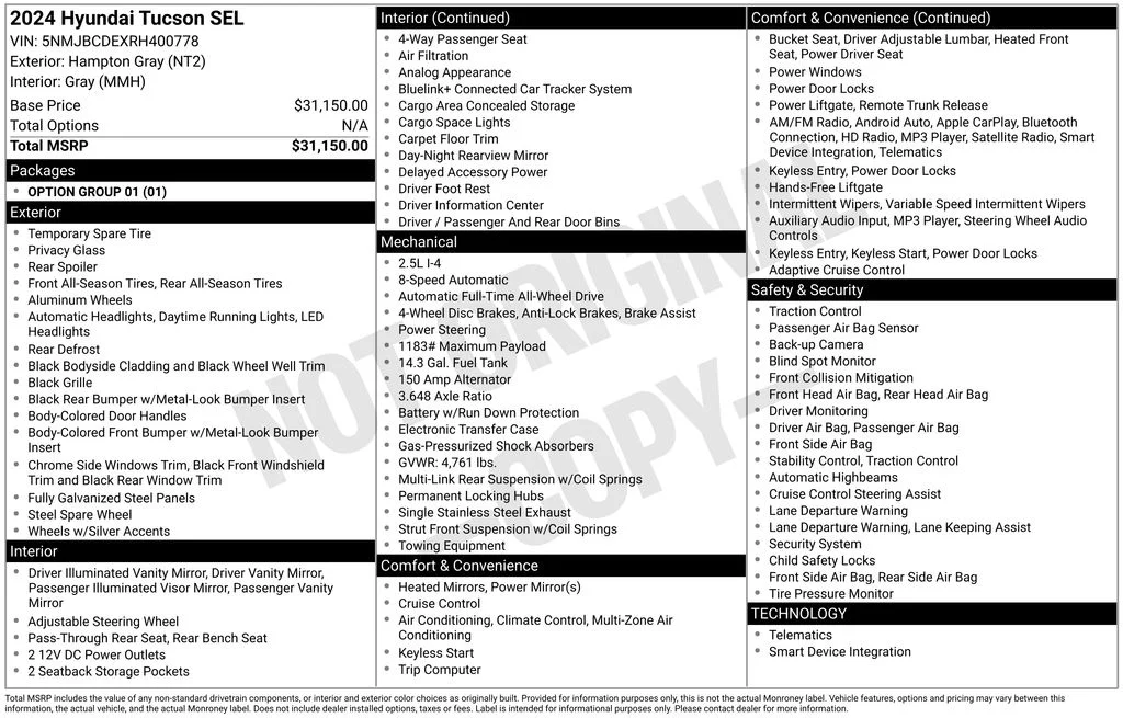 Used 2024 Gray Hyundai SEL image 17