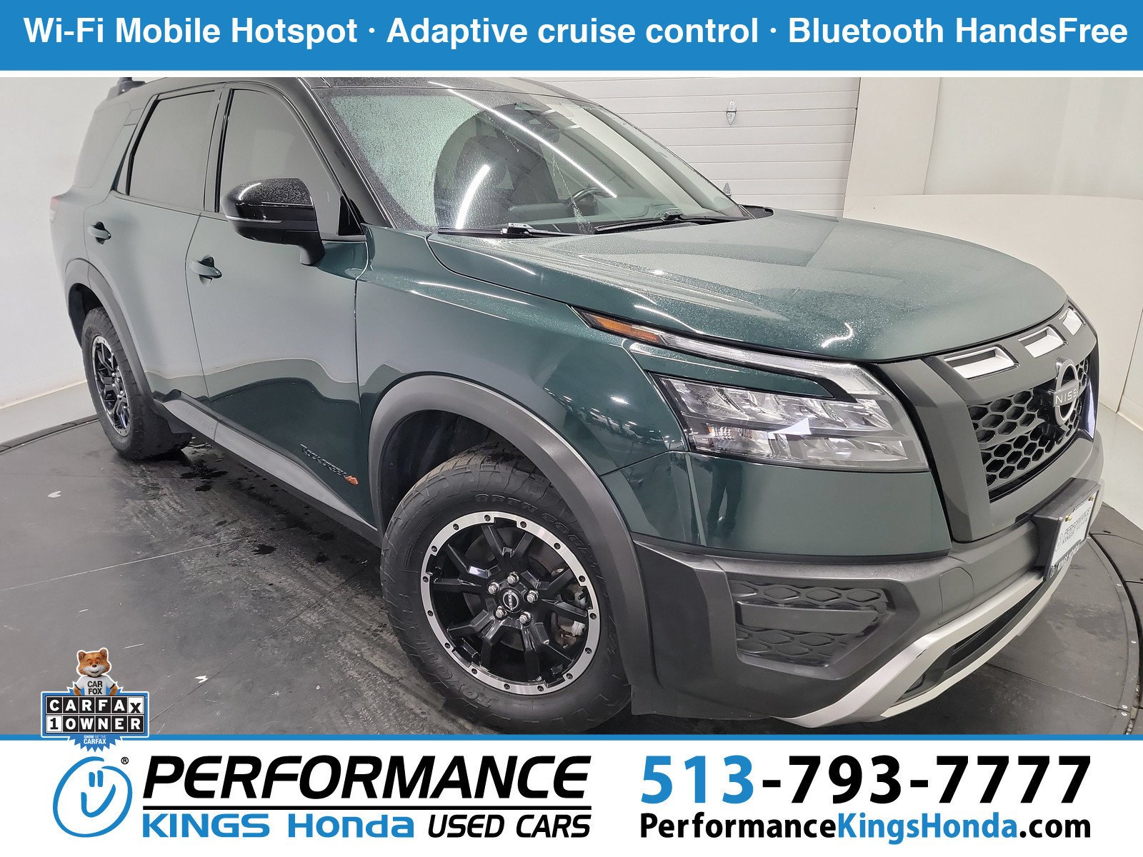 Used 2023 Obsidian Green Pearl/Super Black Nissan Rock Creek image 1