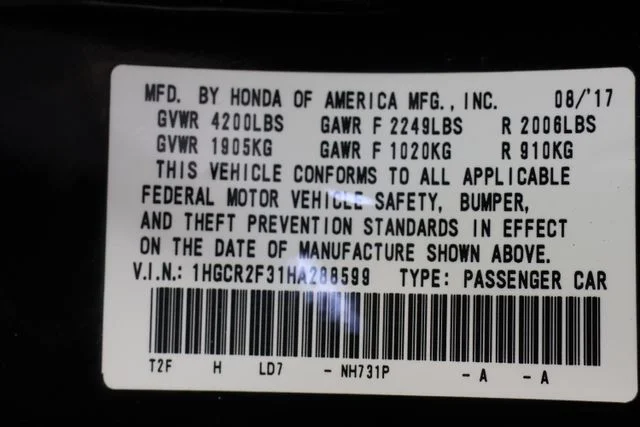 Used 2017 Black Honda LX image 26