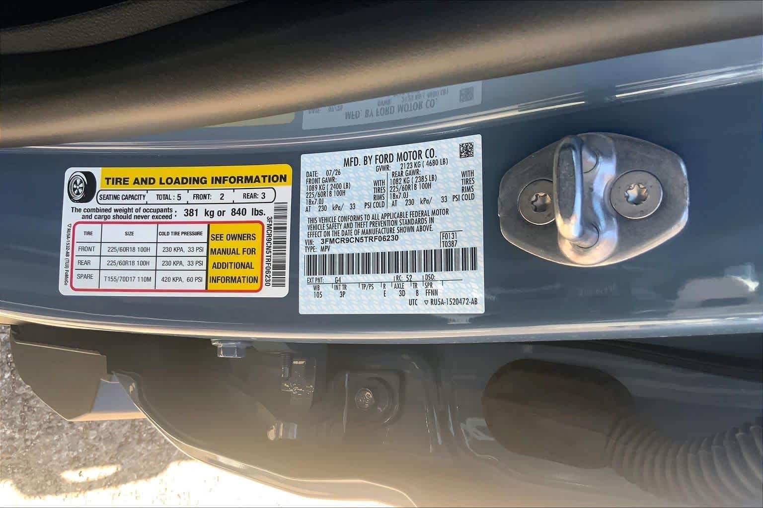 New 2026 Azure Gray Metallic Tri-Coat Ford Outer Banks® image 21