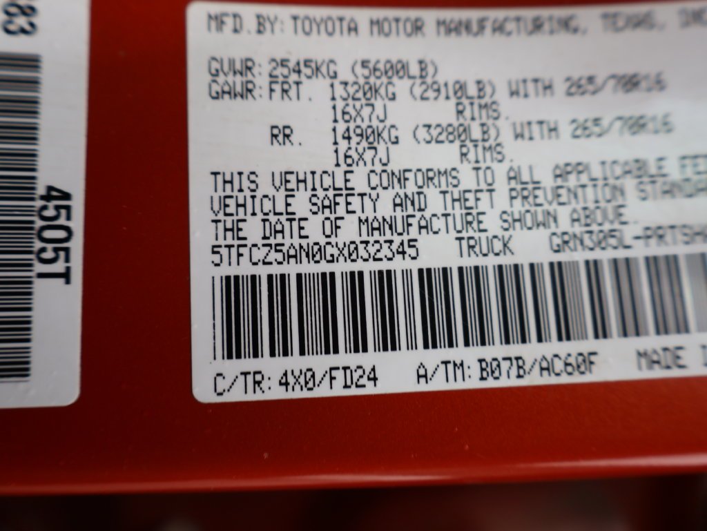 Used 2016 Orange Toyota TRD Off-Road image 13