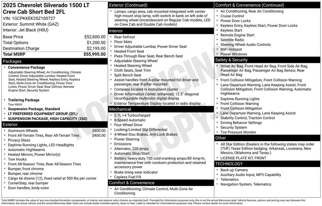 Used 2025 White Chevrolet LT image 6