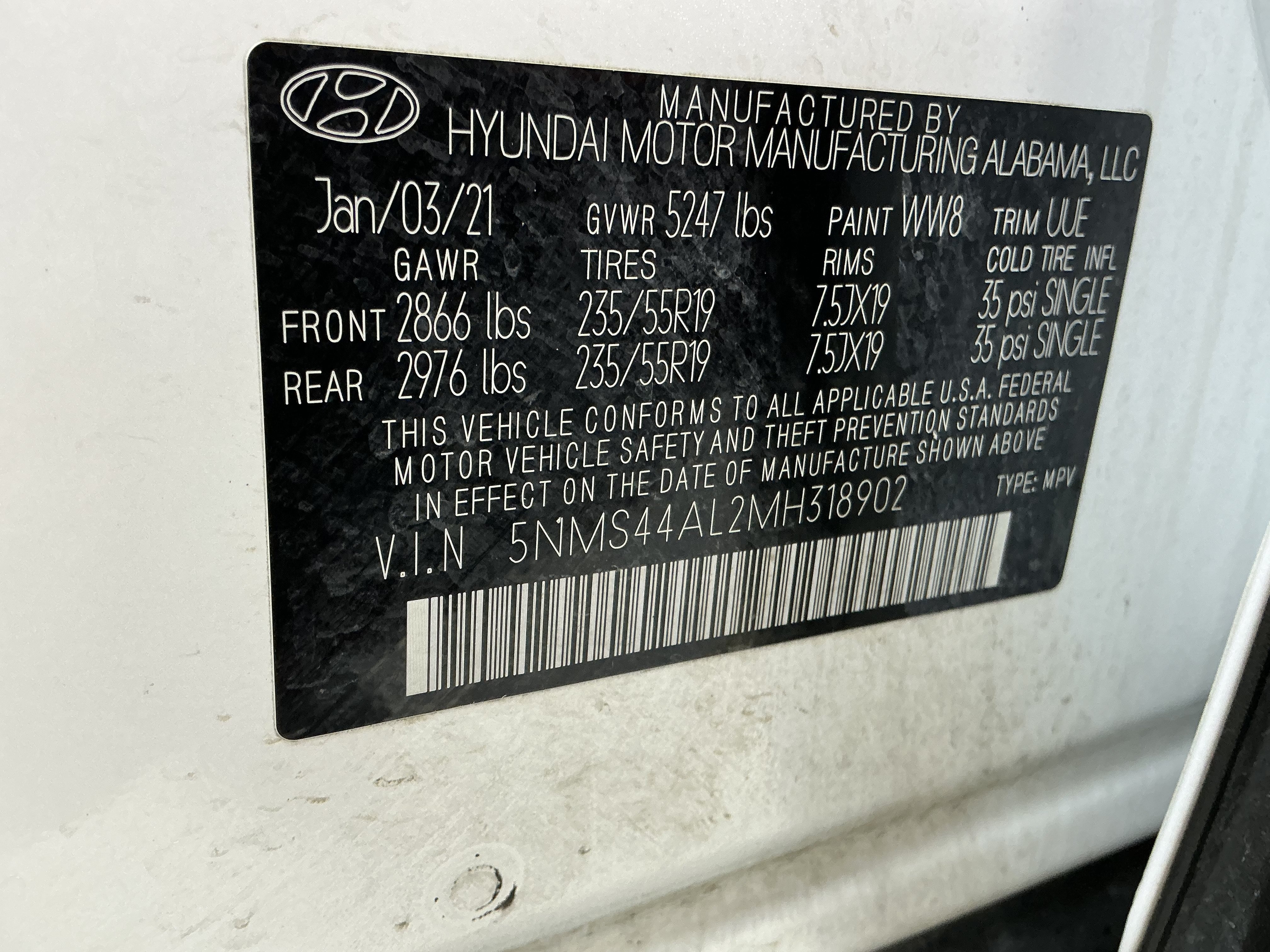 Used 2021 Quartz White Hyundai Limited image 14