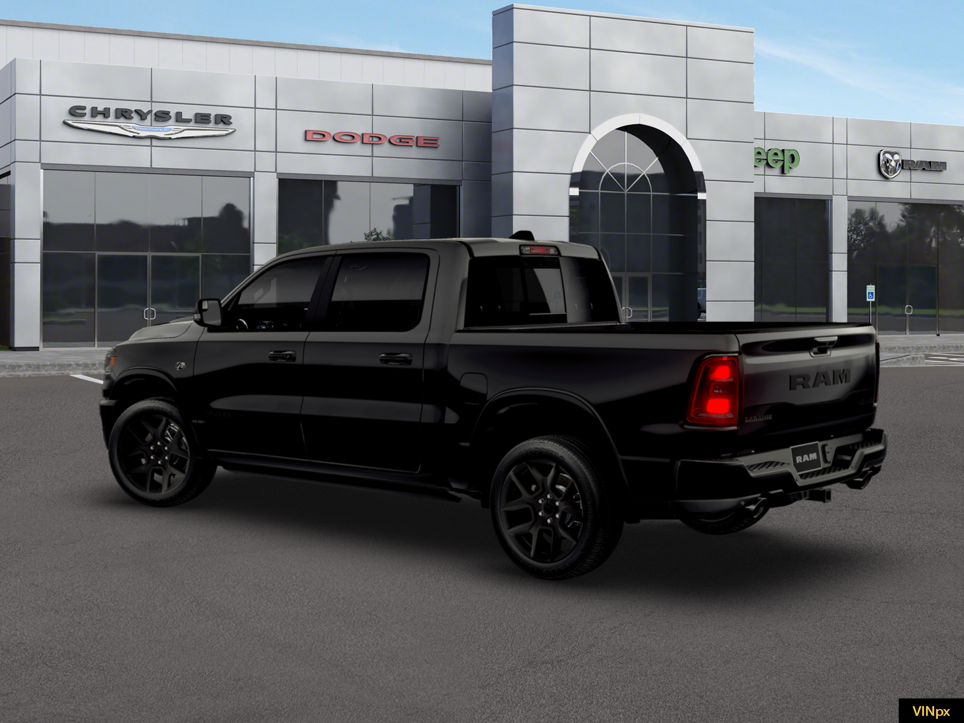 New 2026 Diamond Black Crystal Pearl-Coat Exterior Paint RAM Laramie image 16