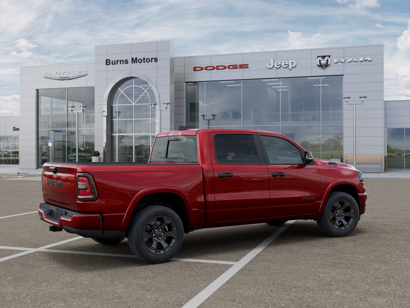New 2026 Molten Red Pearl-Coat Exterior Paint RAM Lone Star Night Edition image 30