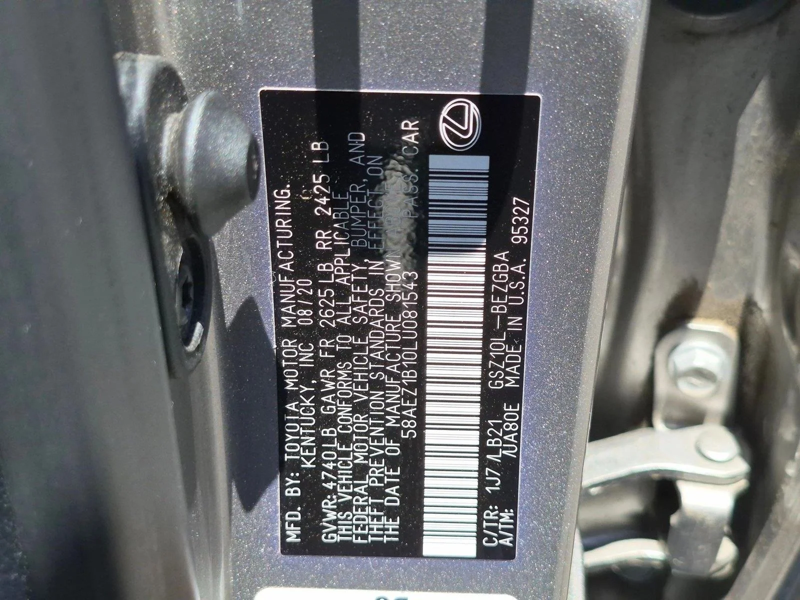 Certified Used 2020 Atomic Silver Lexus ES 350 Luxury image 23