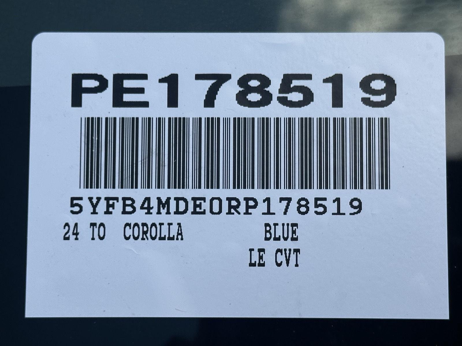 Used 2024 Blueprint Toyota LE image 15