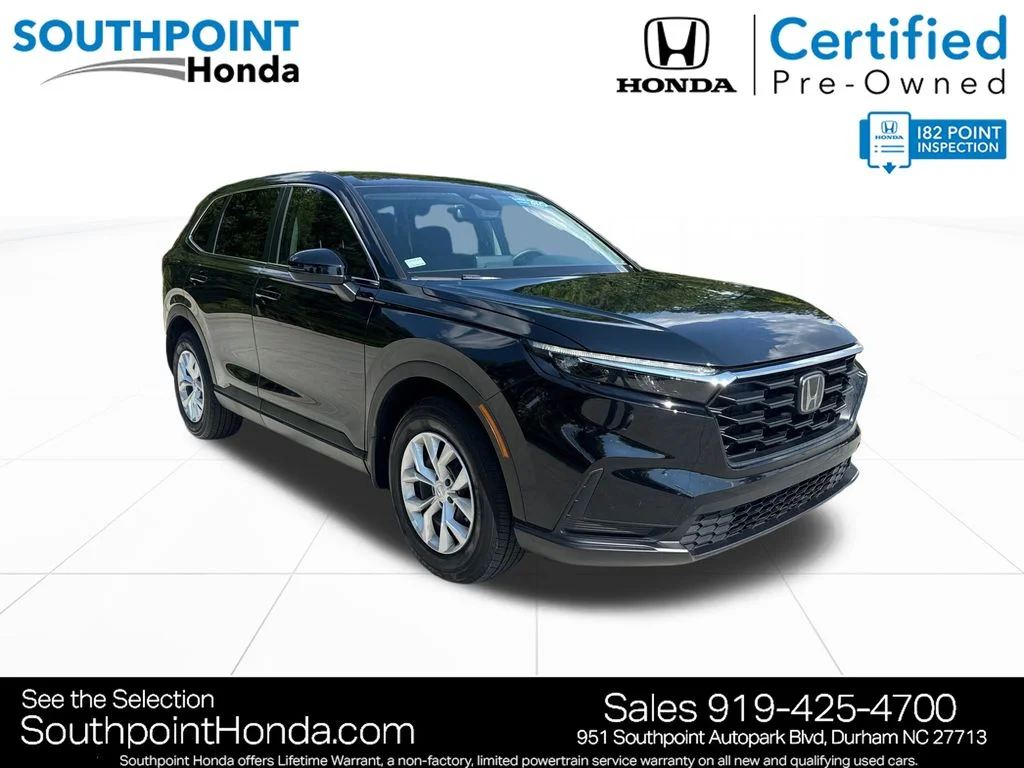 Certified Used 2025 Crystal Black Pearl Honda 1.5T AWD LX image 1