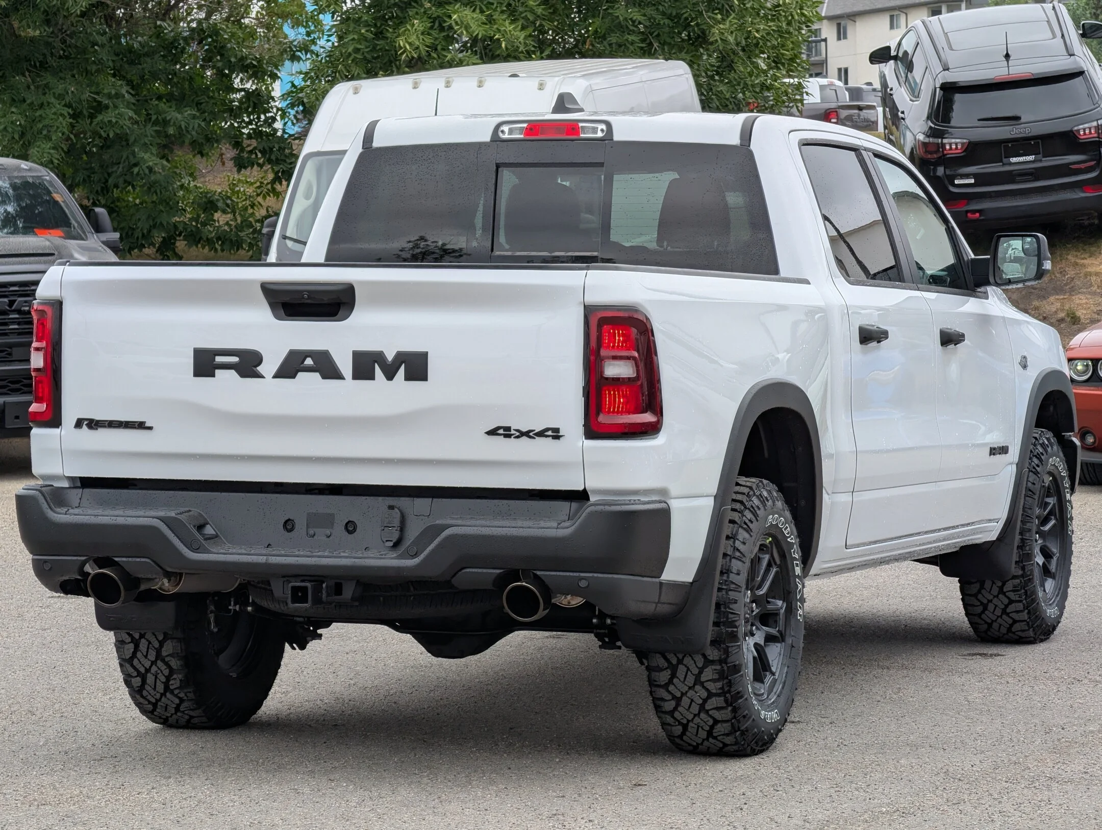 New 2026 White RAM Rebel - - Level 1 Grp - Steel Sport Hood - Trailer Brake Control - Power Adj Pedals & More! image 8