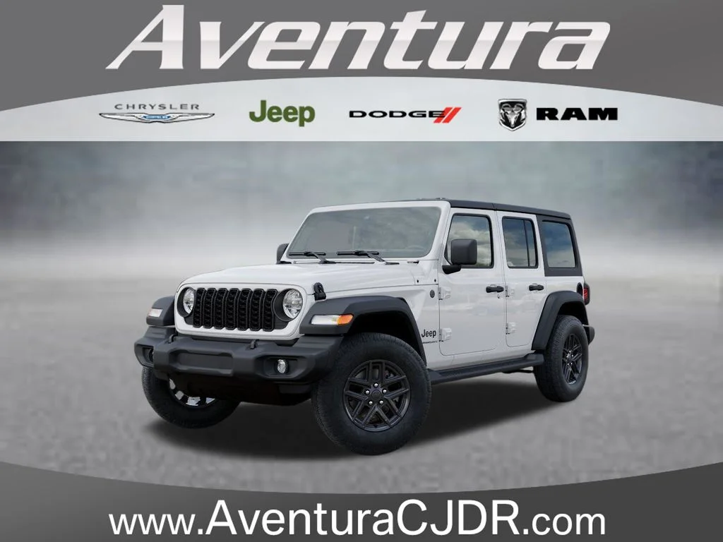 New 2026 Bright White Clear-Coat Exterior Paint Jeep Sport S image 1