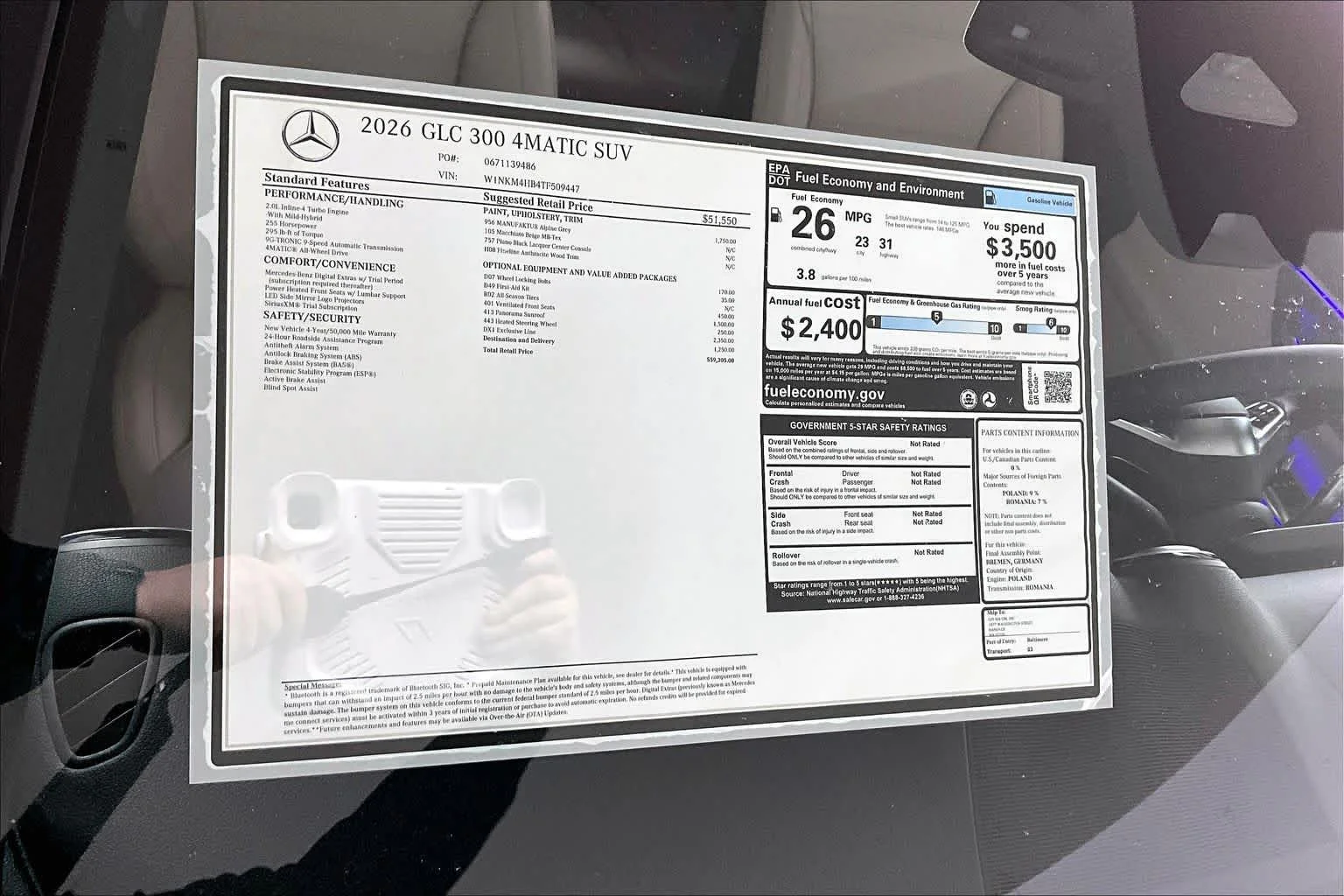 New 2026 MANUFAKTUR Alpine Grey Mercedes-Benz GLC 300 image 17