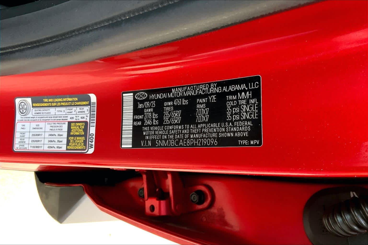 Used 2023 Calypso Red Hyundai SEL image 34