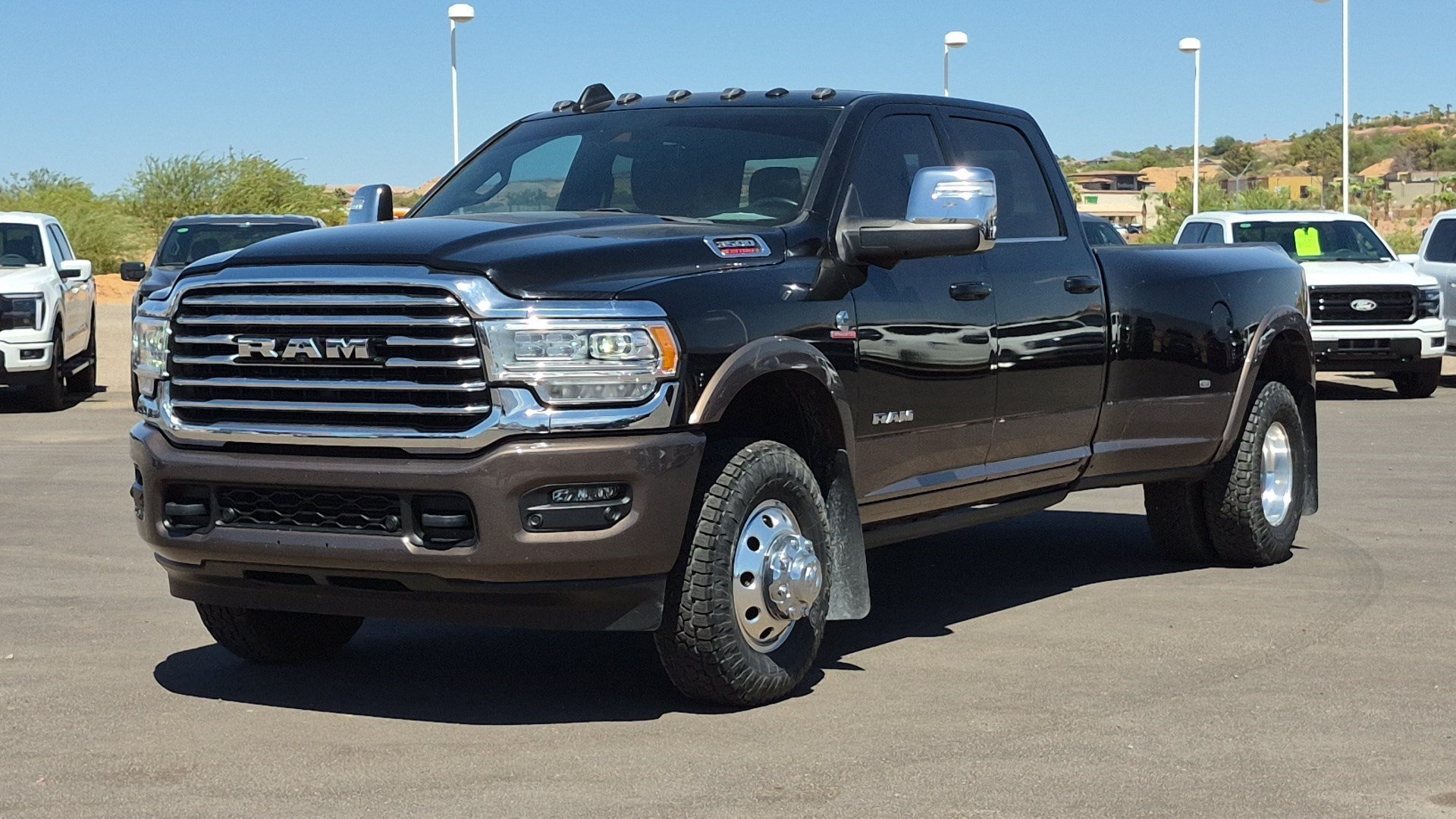 Used 2024 Diamond Black Crystal Pearlcoat Ram Longhorn image 7