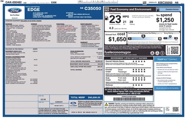 2019 Ford Edge SEL