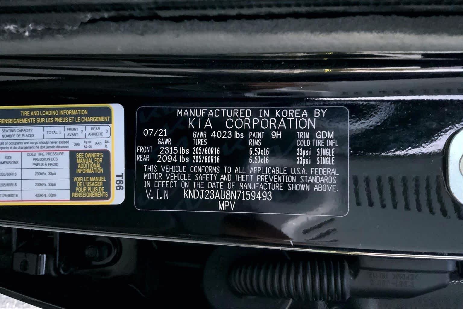 Used 2022 Cherry Black Kia LX image 30