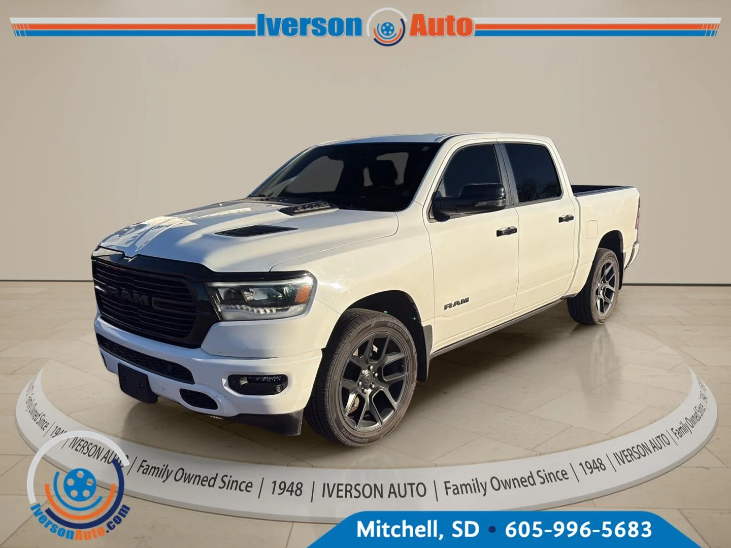 Used 2023 Bright White Clearcoat Ram Laramie image 2