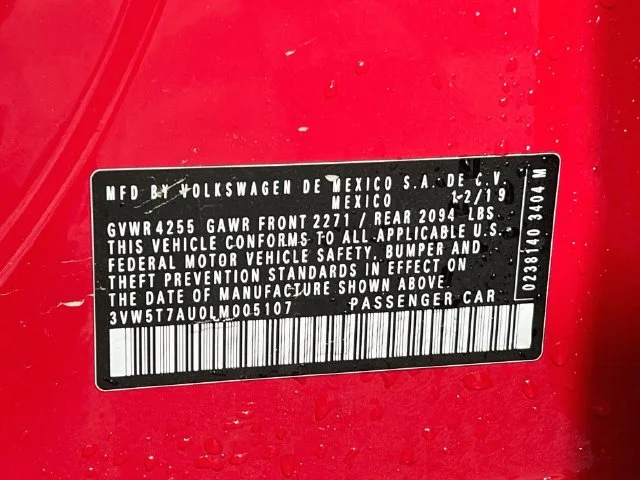 Used 2020 Red Volkswagen 2.0T S image 11
