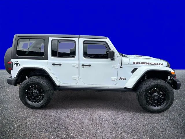 Certified Used 2018 Bright White Clearcoat Jeep Unlimited Rubicon image 2
