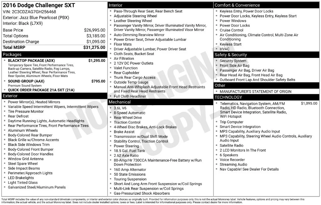 Used 2016 Blue Dodge SXT image 6