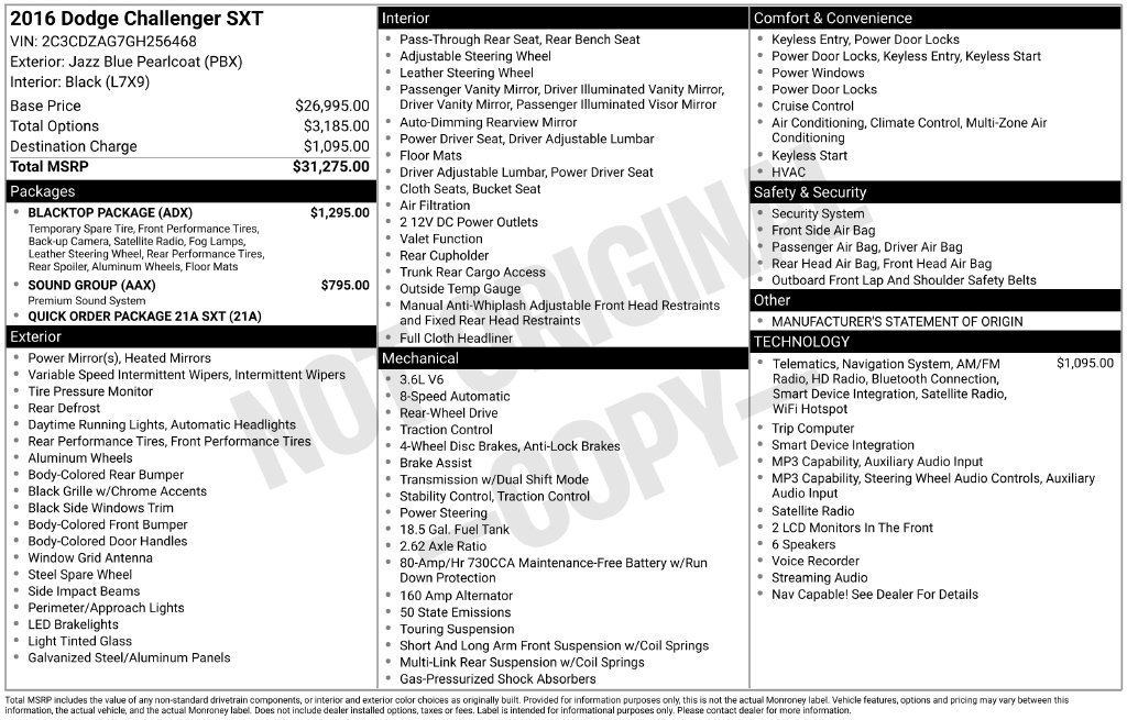Used 2016 Blue Dodge SXT image 6