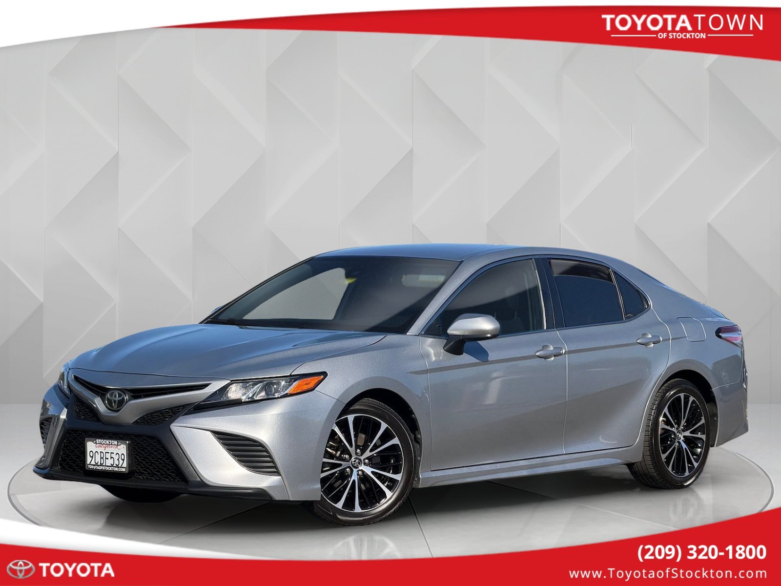 Used 2020 Celestial Silver Metallic Toyota SE image 1