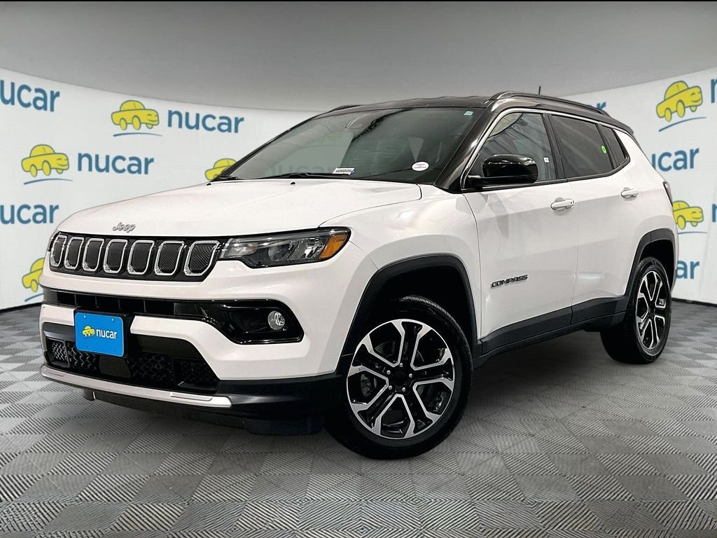 Used 2022 Bright White Clearcoat Jeep Limited image 3