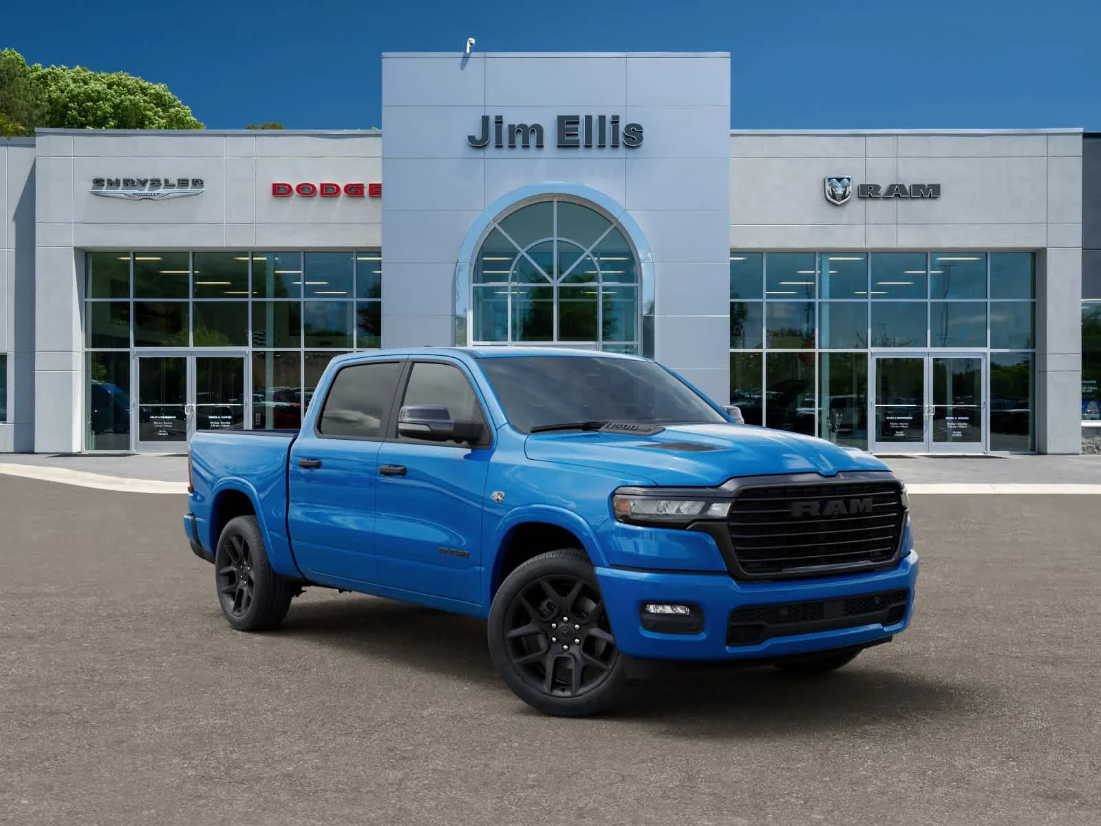 New 2026 Hydro Blue Pearl-Coat Exterior Paint RAM Laramie image 5