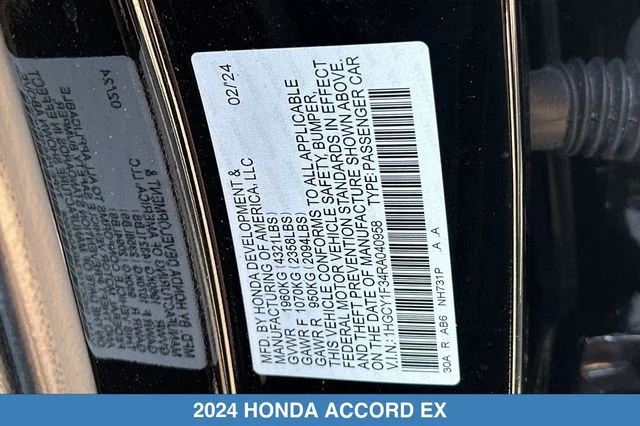 Used 2024 Black Honda EX image 31