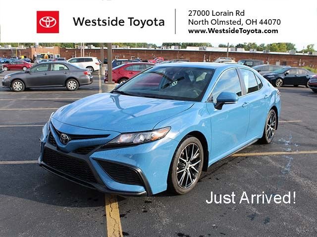Used 2023 Cavalry Blue Toyota SE image 1