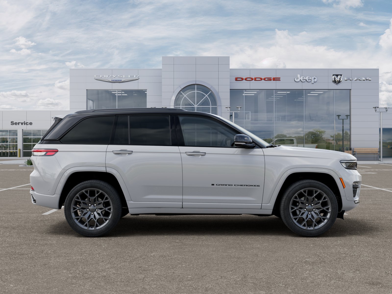 New 2025 Bright White Clear-Coat Exterior Paint Jeep Summit Reserve image 43