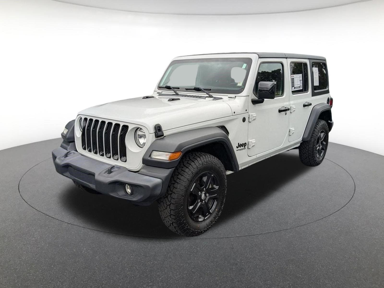 Used 2022 Bright White Clearcoat Jeep Unlimited Sport S image 9